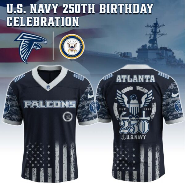 Atlanta Falcons NFL x U.S. NAVY 250TH Birthday Special Edition Jersey