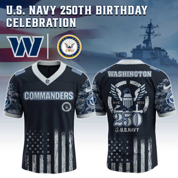 Washington Commanders NFL x U.S. NAVY 250TH Birthday Special Edition Jersey