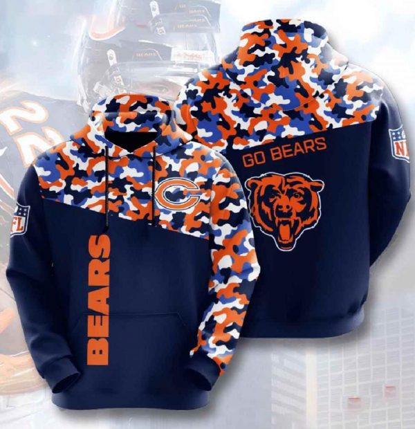 Chicago Bears Nfl Custom All Over Print 3d Pullover Hoodie
