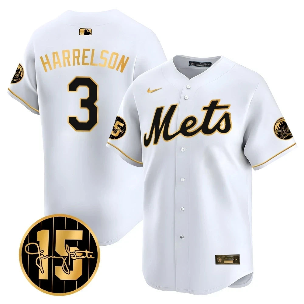 New York Mets Jerry Grote Patch Vapor Premier Limited V1 Jersey � All Stitched