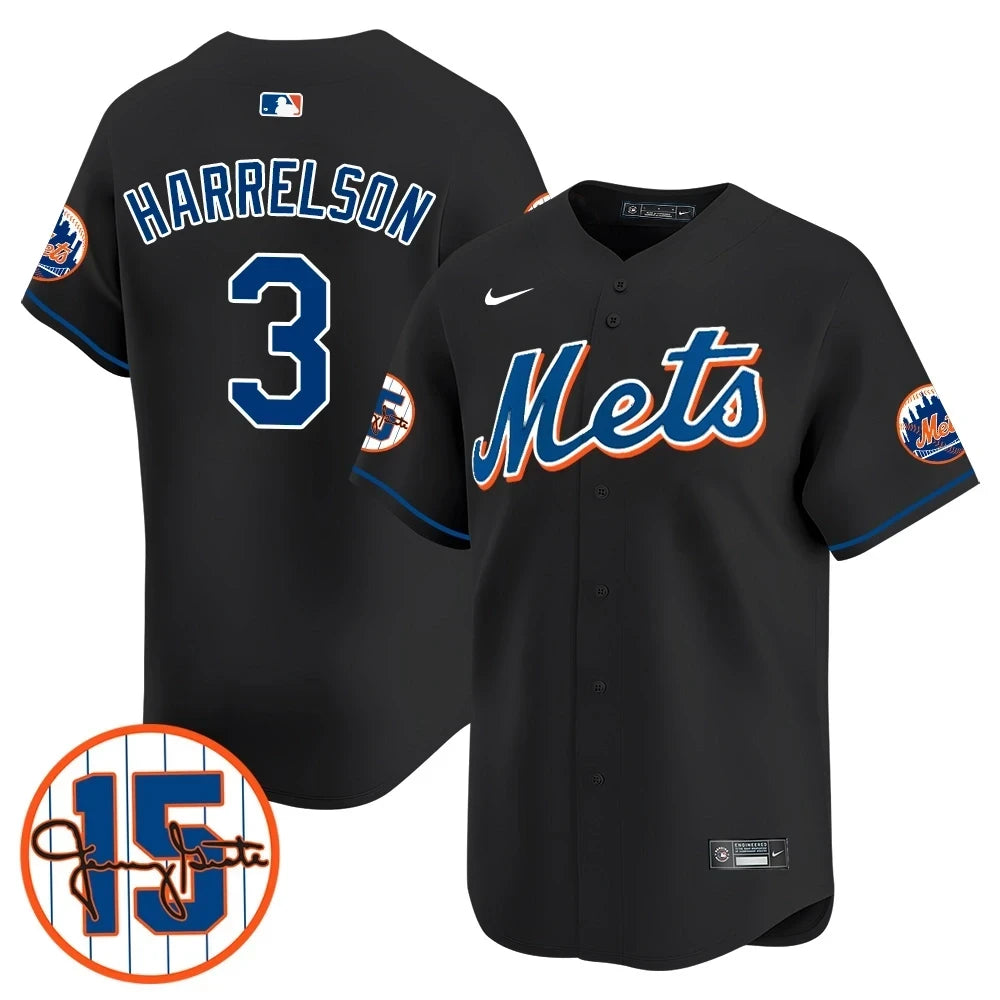 New York Mets Jerry Grote Patch Vapor Premier Limited V1 Jersey � All Stitched