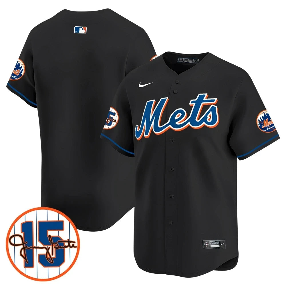 New York Mets Jerry Grote Patch Vapor Premier Limited V1 Jersey � All Stitched