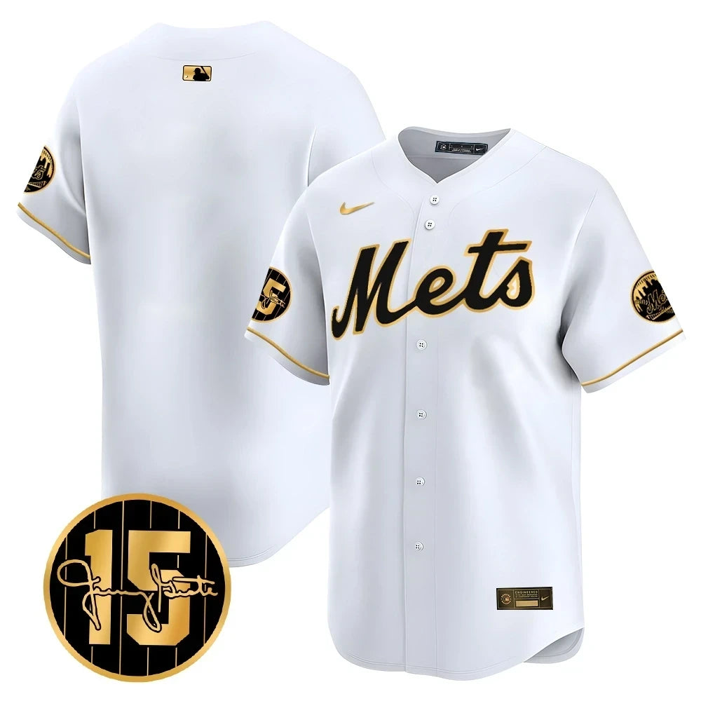 New York Mets Jerry Grote Patch Vapor Premier Limited V1 Jersey � All Stitched