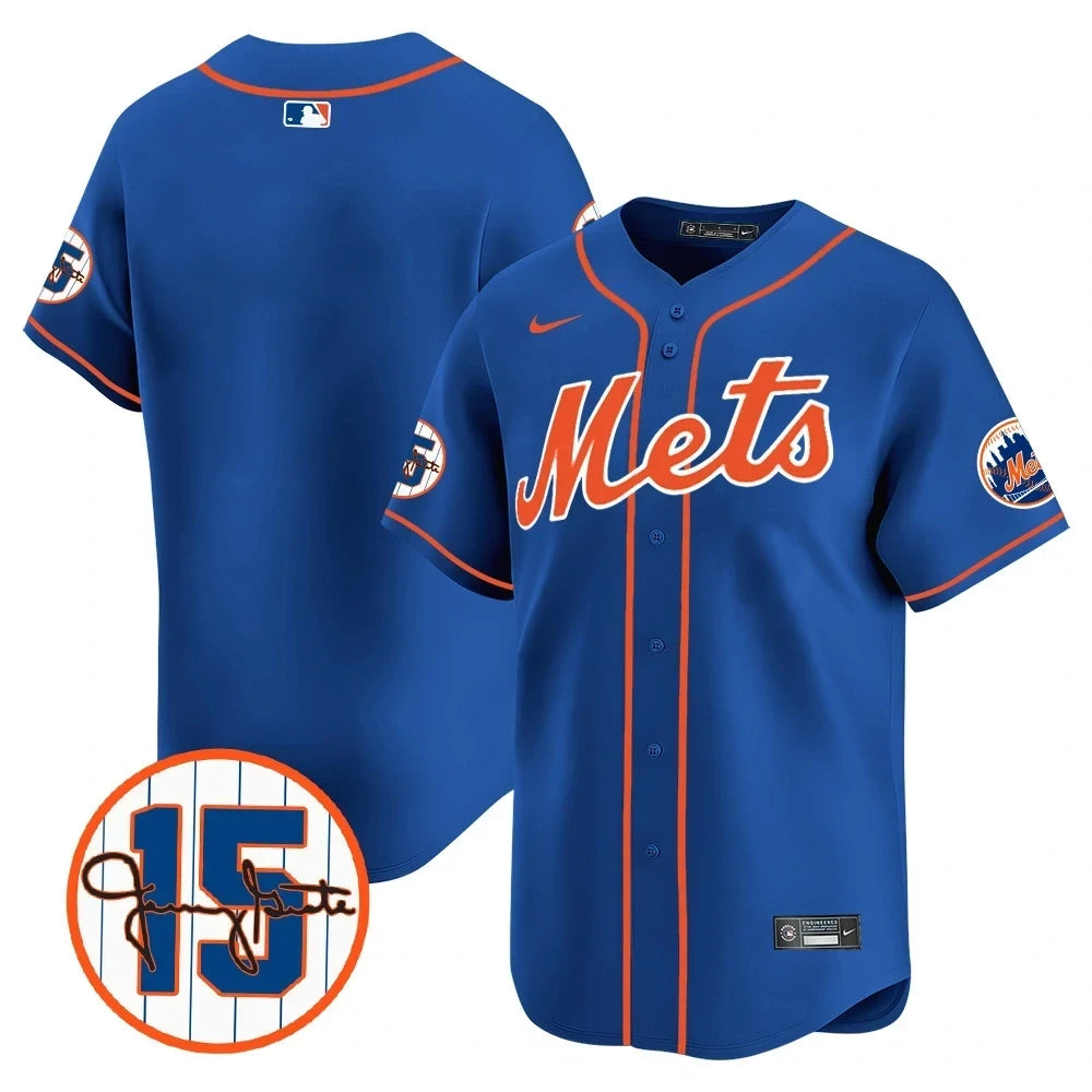 New York Mets Jerry Grote Patch Vapor Premier Limited V1 Jersey � All Stitched