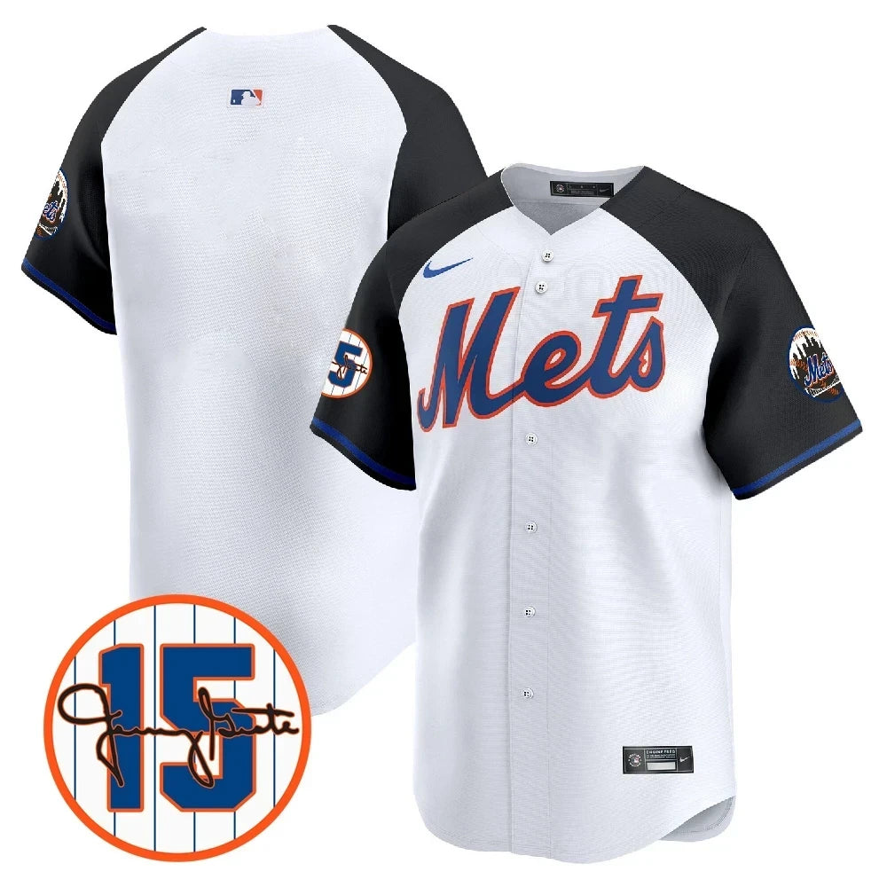 New York Mets Jerry Grote Patch Vapor Premier Limited V1 Jersey � All Stitched