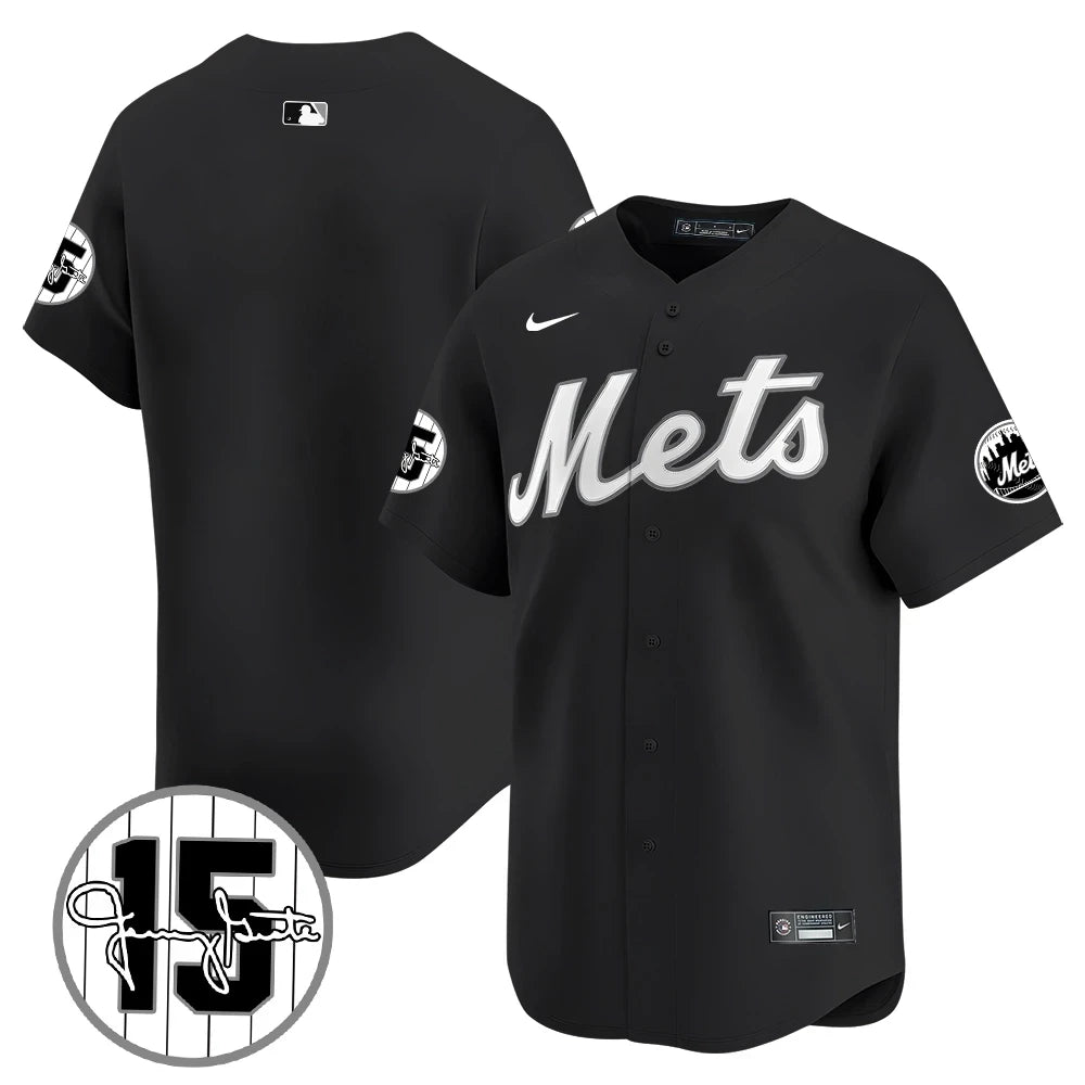 New York Mets Jerry Grote Patch Vapor Premier Limited V1 Jersey � All Stitched