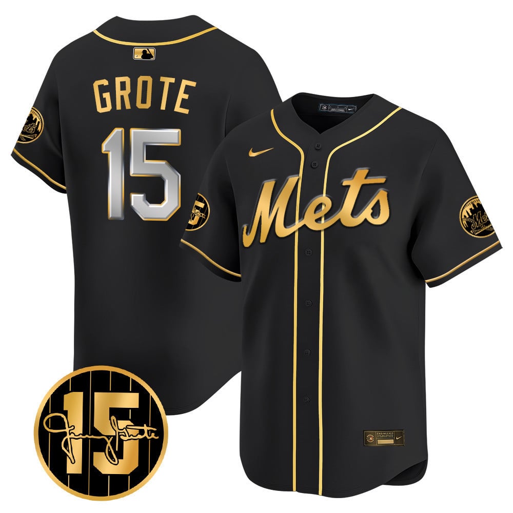 New York Mets Jerry Grote Patch Vapor Premier Limited V1 Jersey � All Stitched