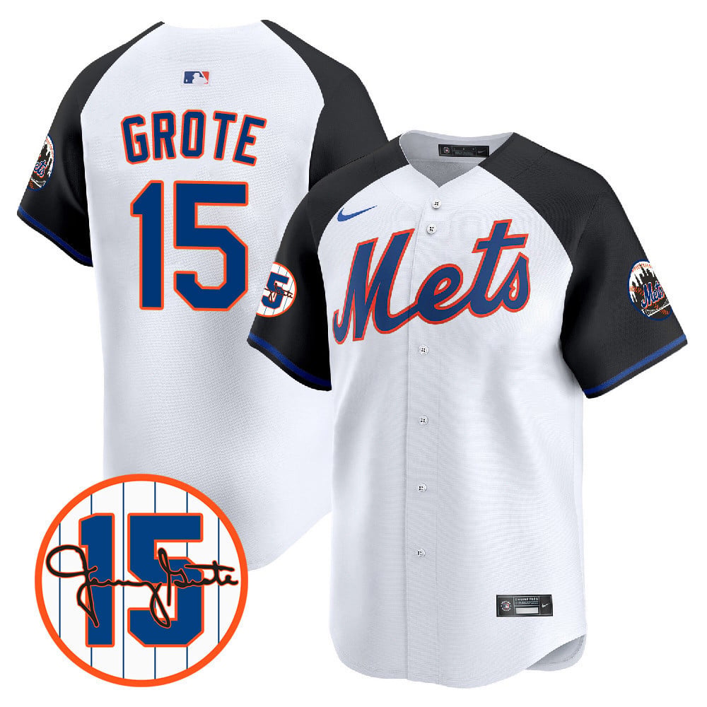 New York Mets Jerry Grote Patch Vapor Premier Limited V1 Jersey � All Stitched