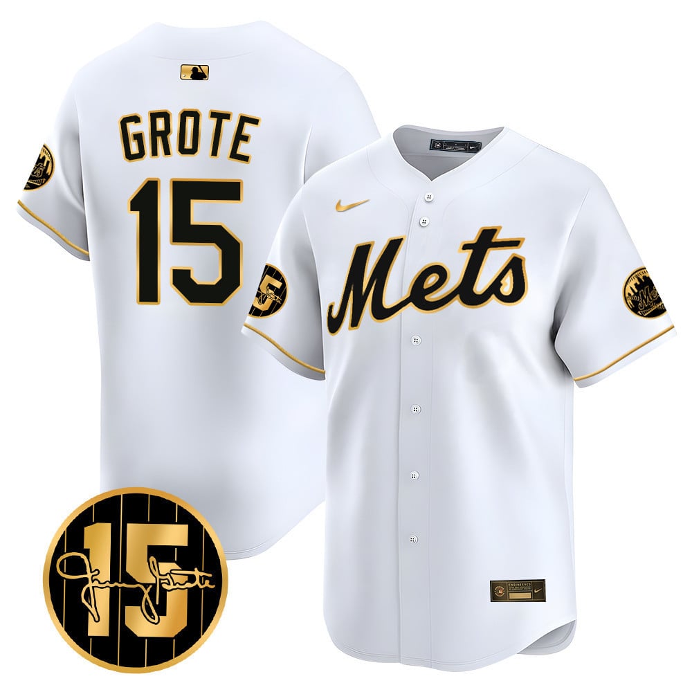 New York Mets Jerry Grote Patch Vapor Premier Limited V1 Jersey � All Stitched