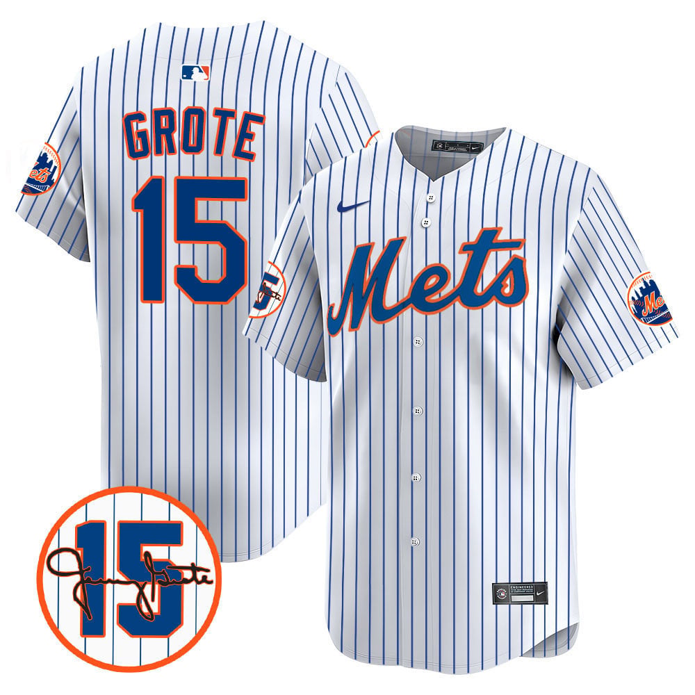 New York Mets Jerry Grote Patch Vapor Premier Limited V1 Jersey � All Stitched