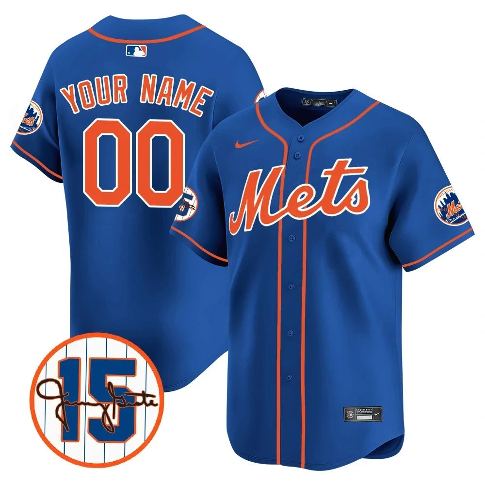 Custom New York Mets Jerry Grote Patch Vapor Premier Limited V1 Jersey � All Stitched