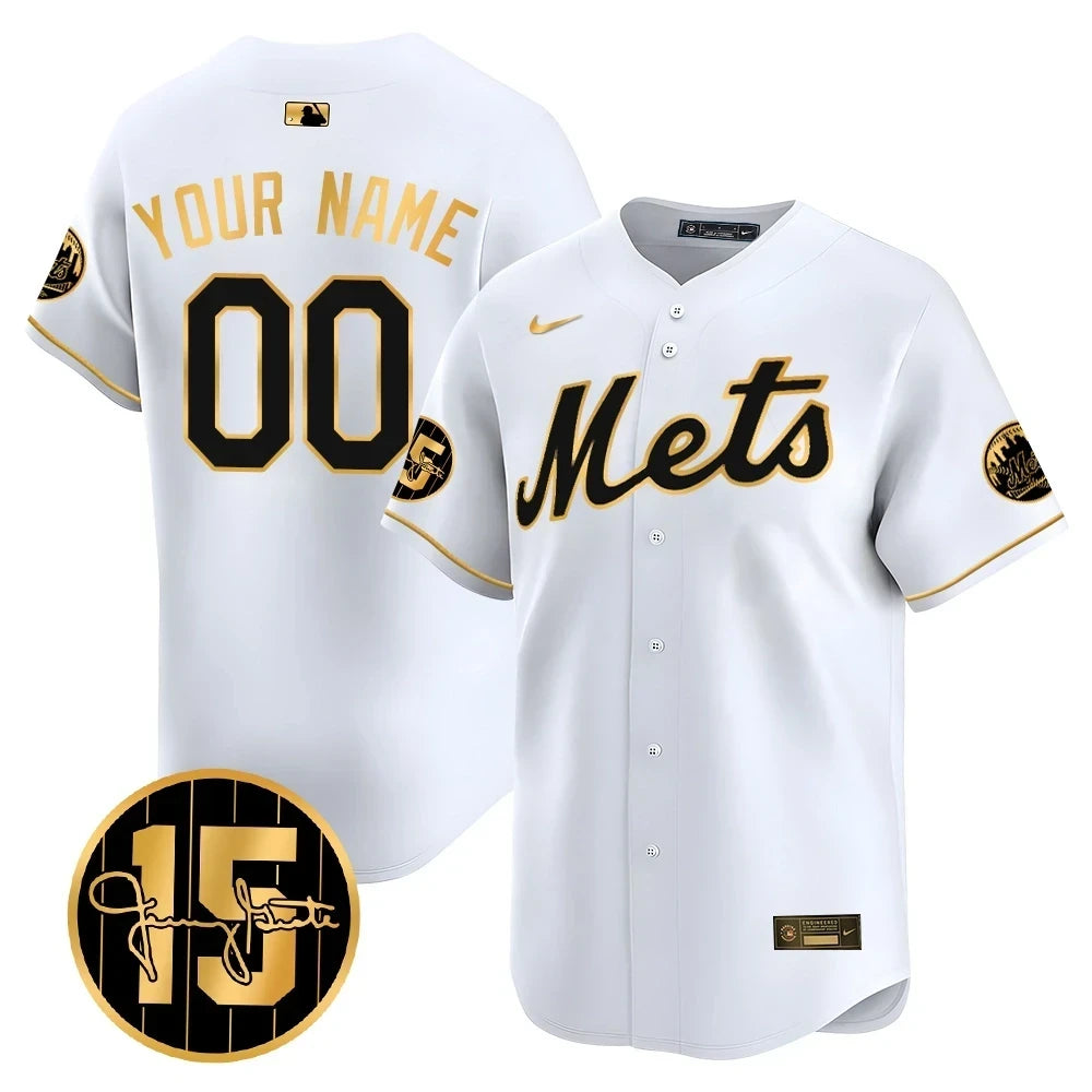 Custom New York Mets Jerry Grote Patch Vapor Premier Limited V1 Jersey � All Stitched