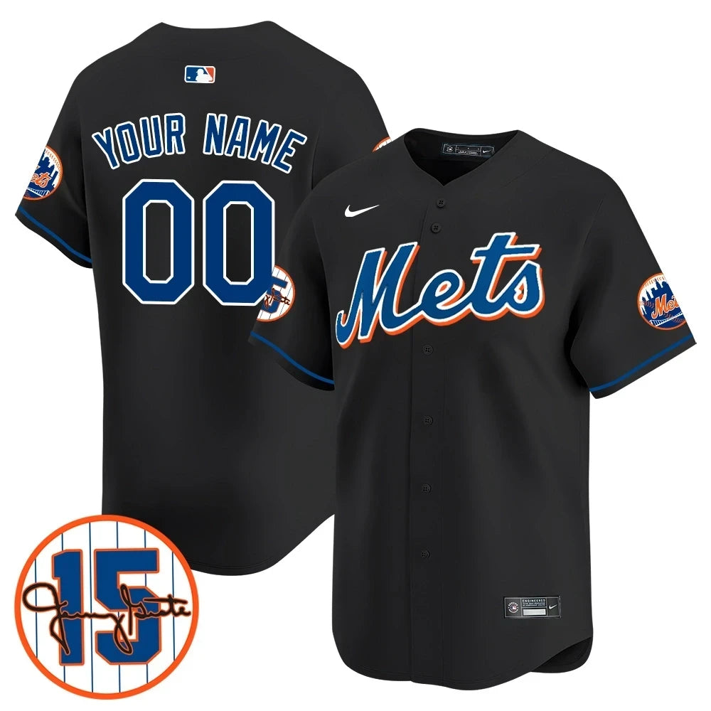 Custom New York Mets Jerry Grote Patch Vapor Premier Limited V1 Jersey � All Stitched