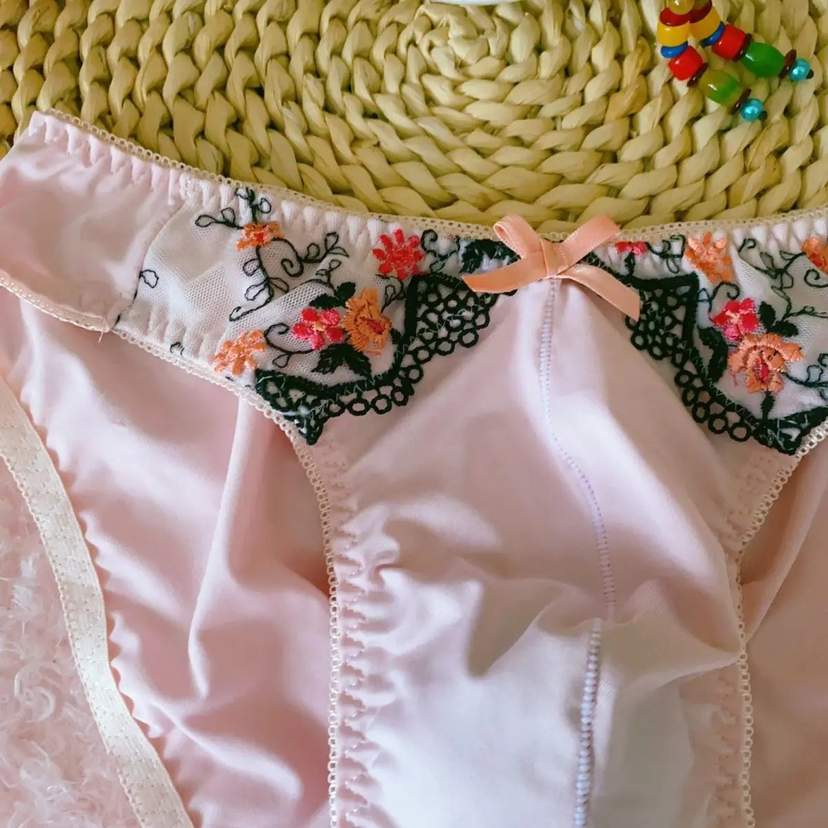 Men’s Lace Briefs – Pink Bowtie Lingerie Underwear for Dance, Performance, Party, or Private Wear