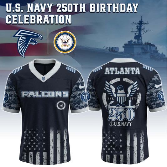 Atlanta Falcons NFL x U.S. NAVY 250TH Birthday Special Edition Jersey