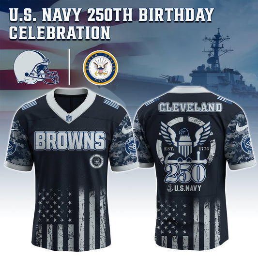 Cleveland Browns NFL x U.S. NAVY 250TH Birthday Special Edition Jersey