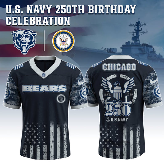 Chicago Bears NFL x U.S. NAVY 250TH Birthday Special Edition Jersey