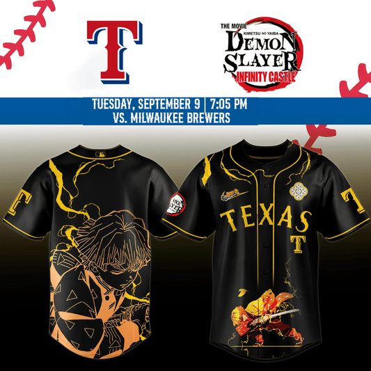 Texas Rangers _ Limited Edition Demon Slayer Jersey 2025