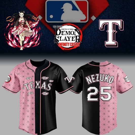 Texas Rangers _ Limited Edition Demon Slayer Jersey 2025