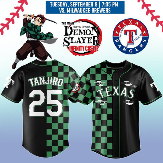 Texas Rangers _ Limited Edition Demon Slayer Jersey 2025