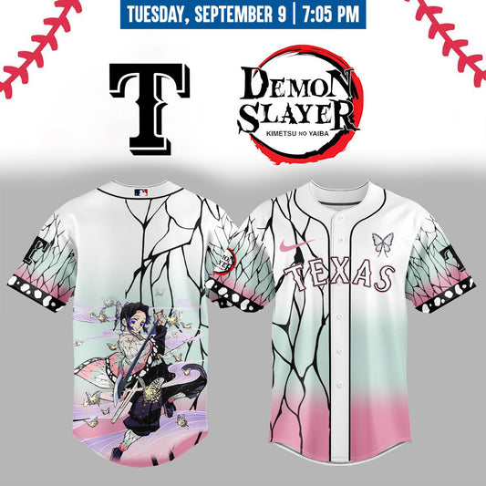 Texas Rangers _ Limited Edition Demon Slayer Jersey 2025