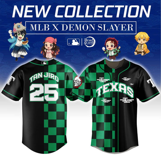 Texas Rangers _ Limited Edition Demon Slayer Jersey 2025