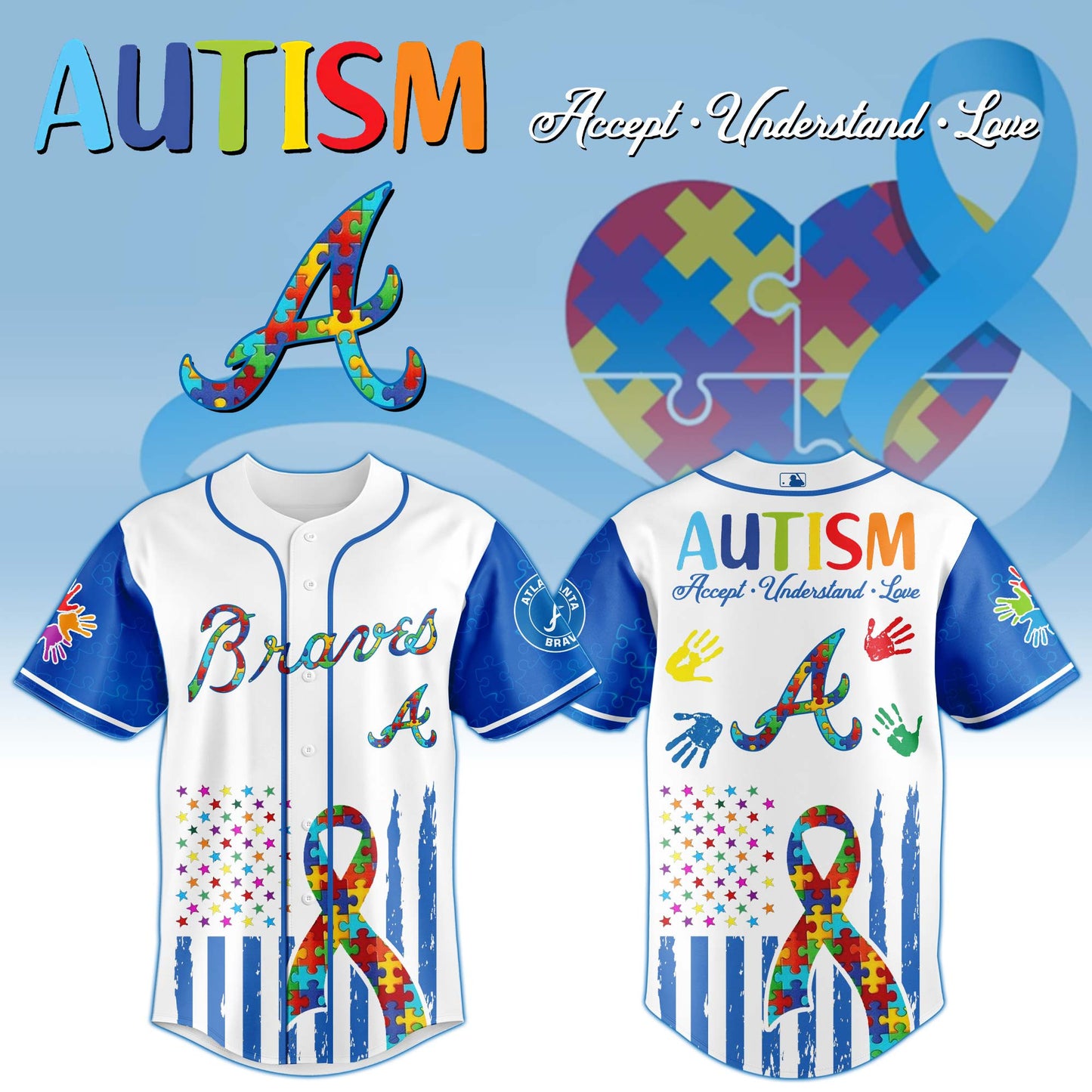 Atlanta Braves × Special Autism Awareness Month Limited Edition Jersey