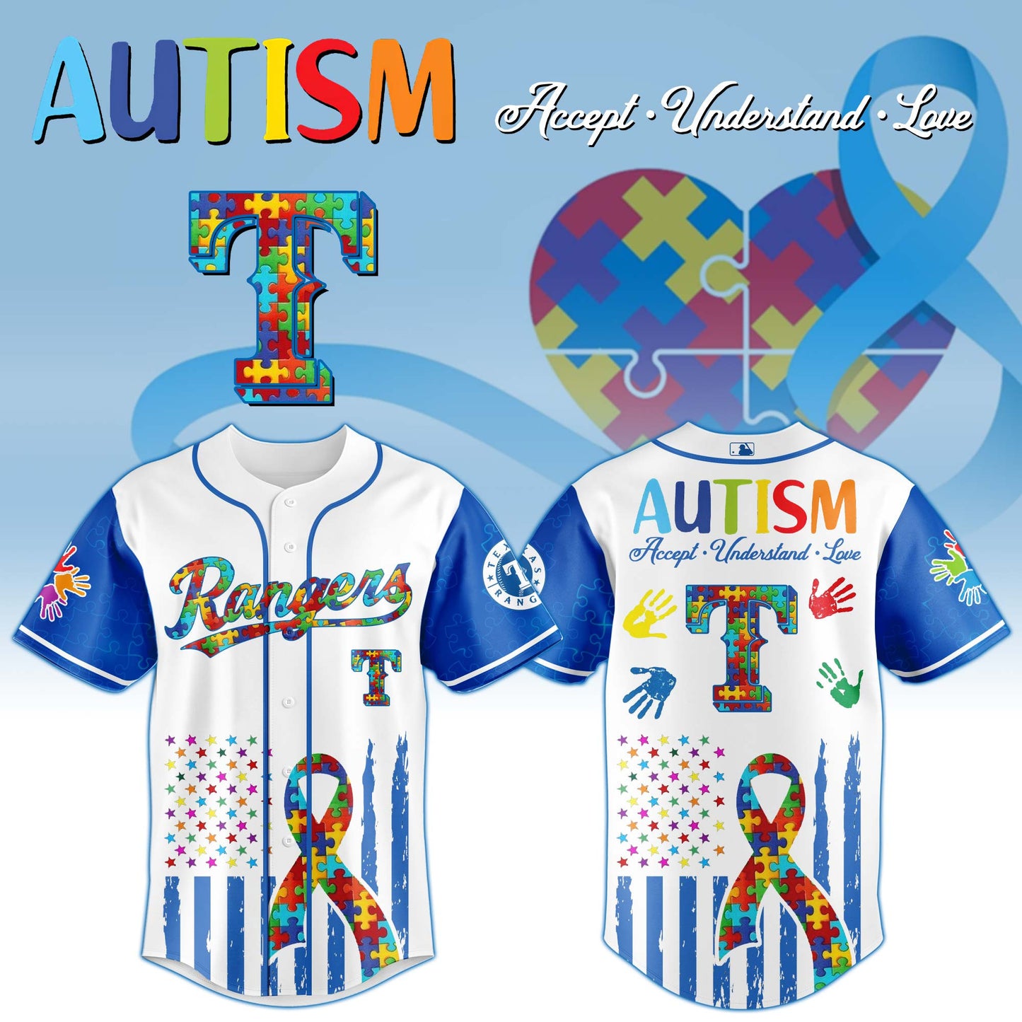 Texas Rangers × Special Autism Awareness Month Limited Edition Jersey
