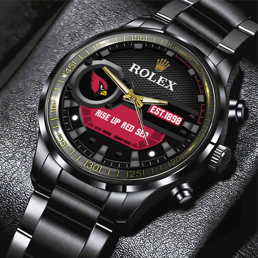 Arizona Cardinals x Rolex Black Stainless Steel Watch