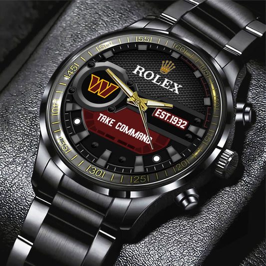 Washington Commanders x Rolex Black Stainless Steel Watch