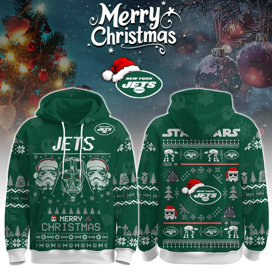 Unisex Jets Merry Christmas The Force Edition Hoodie