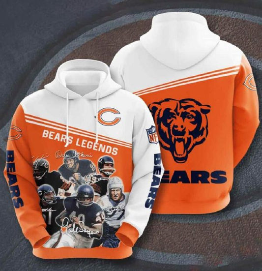 Chicago Bears Nfl Custom All Over Print 3d Pullover Hoodie Team