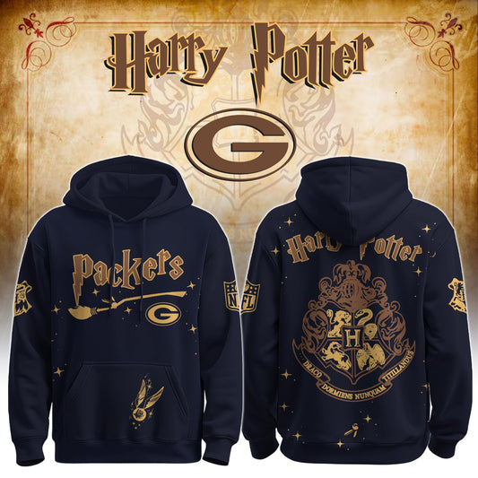 Unisex GB Packers x Hogwarts Enchanted Crossover Hoodie