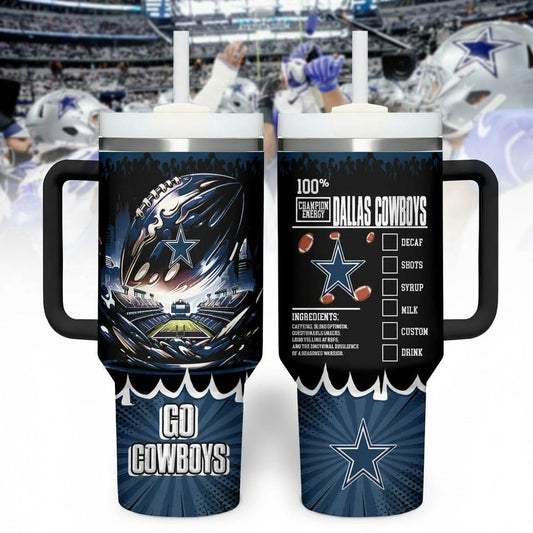 DAL Cowboys Champion Energy Tumbler Handle Cup 40oz