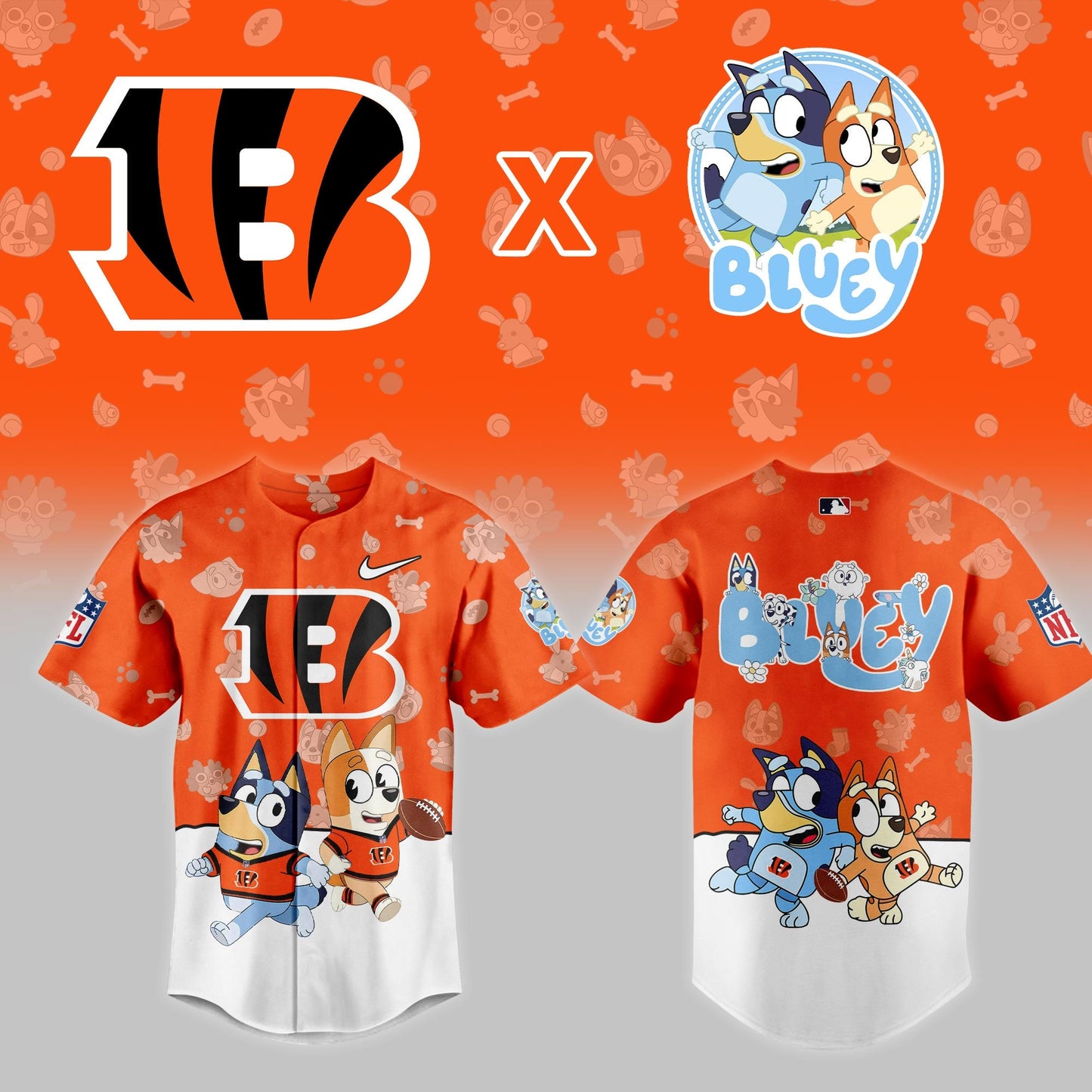 C.Bengals x Bluey Night Limited Jersey